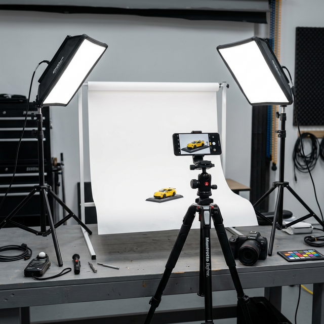 ガンプラ撮影のライティング講座。影を抑えてディテールを際立たせる照明テクニック アイキャッチ画像